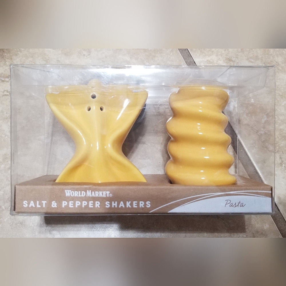 World Market Pasta Salt and Pepper Shakers